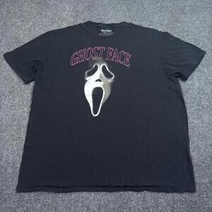 Ghost Face Horror T Shirt Mens Size 2XL XXL Black Vintage Style Halloween Tee